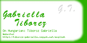 gabriella tiborcz business card